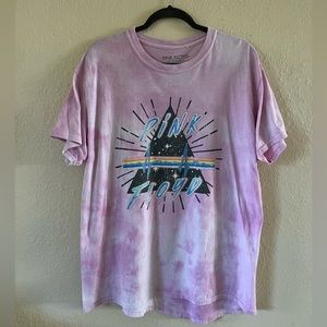 ❣️2/$25❣️PINK FLOYD tie-dye pink junior girls T-shirt | LARGE